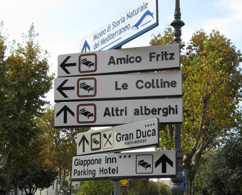 Map of Livorno Italy